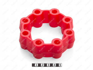 Эластичный элемент муфты, аналог MH-115 HYPERFLEX MITSUBOCHI, Product Code 33-99-94106, Polyurethane, PU54/M92/красный, Image №3