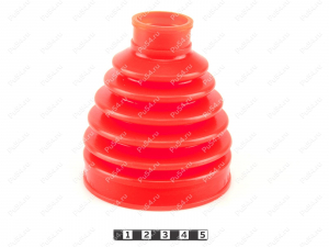 CV-joint dust boot (inner), front suspension, Product Code 3-05-011, Polyurethane, PU54/E72/red, Image №3