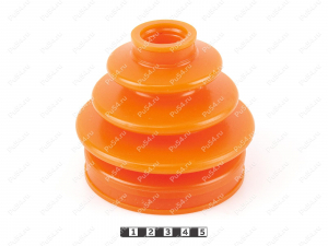 CV-joint dust boot (outer), front suspension, Product Code 1-05-022, Polyurethane, PU54/M71/orange, Image №1