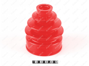 CV-joint dust boot (outer), front suspension, Product Code 1-05-024, Polyurethane, PU54/E72/red, Image №2