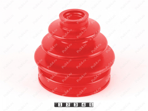 CV-joint dust boot (outer), front suspension, Product Code 1-05-022, Polyurethane, PU54/M71/orange, Image №2