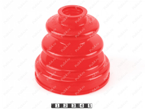 CV-joint dust boot (inner), front and rear suspension, Product Code 1-05-028, Polyurethane, PU54/E72/red, Image №2