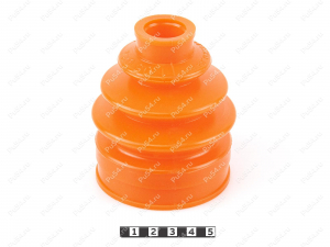 CV-joint dust boot (outer), front suspension, Product Code 1-05-024, Polyurethane, PU54/E72/red, Image №1