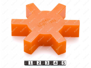 Вставка упругой муфты эластичная (звездочка) 85*47*19, Product Code 33-01-1333, Polyurethane, PU54/M72/оранжевый, Image №1