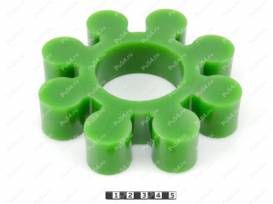 Elastic coupling insert (sprocket) 165*70*35, Product Code 33-01-1235, Polyurethane, PU54/M80/зеленый, Image №1