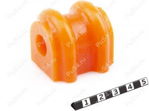 Stabilizer bushing, rear suspension, ID =14,6 mm, Product Code 16-01-252, Polyurethane, PU54/M71/orange, Image №1