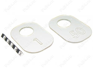 Plastic transparent numbered check set (1 - 50), Product Code 56-20-0091, Polyurethane, Image №1