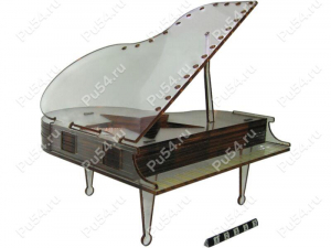 Plastic souvenir "Piano", Product Code 56-20-017, Polyurethane, Image №1