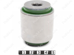 Lower control arm silent block, rear suspension, body, Product Code 16-06-1281, Polyurethane, PU54/M80/green, Image №1