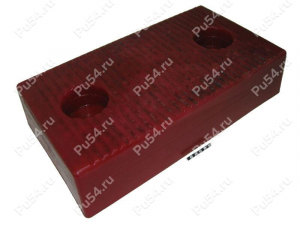 Ramp bump stop (400х250х100), Product Code 33-07-030, Polyurethane, PU54/E65/red, Image №1