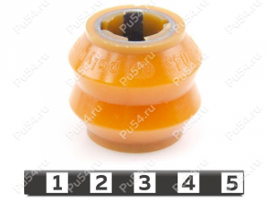 Stabilizer strut silent block, rear suspension, Product Code 24-02-2043, Polyurethane, PU54/M71/orange, Image №1