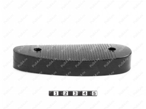 Recoil pad 145*49, 22mm, hole to hole center 91mm, Product Code 42-00-00522, Polyurethane, PU54/M71/black, Image №2