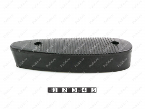 Recoil pad 138*48, 26mm, hole to hole center 91mm, Product Code 42-00-00724, Polyurethane, PU54/M71/black, Image №2