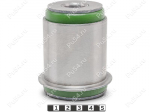 Lower control arm silent block, front suspension (pressed-in), Product Code 24-06-1501, Polyurethane, PU54/M80/green, Image №1