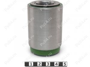 Low control arm silent block, front suspension, pressed-in, Product Code 1-06-1811, Polyurethane, PU54/M80/green, Image №1