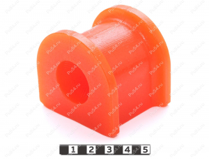 Втулка стабилизатора передней подвески,  ID =28,5мм, Product Code 40-01-017, Polyurethane, PU54/M72/оранжевый, Image №1