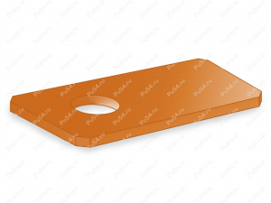 Пластина 70*40*5, Product Code 33-01-1741, Polyurethane, PU54/M72/оранжевый, Image №1