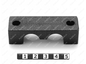 Кронштейн для трубопроводов 2-х местный (цена указана за 1 полумуфту), Product Code 33-01-1354, Polyurethane, PU54/M87/черный, Image №3