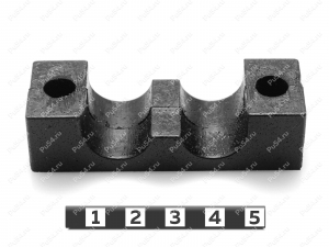 Кронштейн для трубопроводов 2-х местный (цена указана за 1 полумуфту), Product Code 33-01-1354, Polyurethane, PU54/M87/черный, Image №2