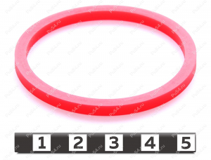 Кольцо прямоугольного сечения 55*48*3,5, Product Code 33-78-411, Polyurethane, PU54/M92/красный, Image №1