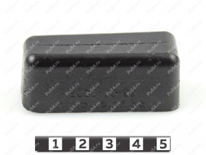 Накладка (ножка) 22-20/25/61,5, Product Code 33-01-1308, Polyurethane, PU54/M87/черный, Image №1