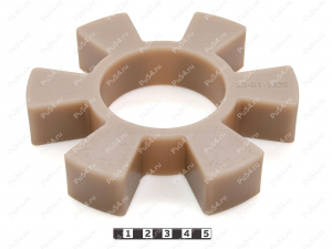 Вставка упругой муфты эластичная (звездочка) 150*70*28, Product Code 33-01-1322, Polyurethane, PU54/M92/красный, Image №1