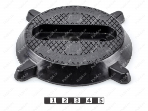 Canister mounting pad, 20 mm thick, for M10 bolt, Product Code 36-00-014, Polyurethane, PU54/M80/black, Image №1