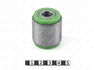 Trailing arm silent block, rear suspension, pressed-in (hub), Product Code 1-06-9661, Polyurethane, PU54/M80/зеленый, Image №1