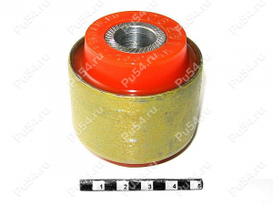Trailing arm silent block, rear suspension, press-fitted, Product Code 1-06-291, Polyurethane, PU54/M72/оранжевый, Image №1