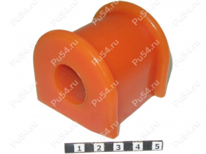 Stabilizer bar end bushing, rear suspension, Product Code 18-01-023, Polyurethane, PU54i/K72/темно-оранжевый, Image №1