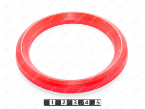 Манжета 100*130*14,1 шевронная, Product Code 33-78-307, Polyurethane, PU54/M92/красный, Image №1