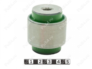 Upper arm silent block, front suspension, pressed-in, Product Code 1-06-4801, Polyurethane, PU54/M80/green, Image №1