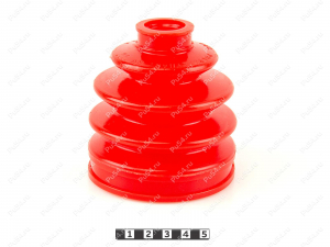 CV-joint dust boot (outer), front suspension, Product Code 3-05-008, Polyurethane, PU54/E72/red, Image №1