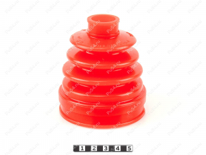 CV-joint dust boot (outer), front suspension (NSK), Product Code 3-05-005, Polyurethane, PU54/E72/red, Image №2