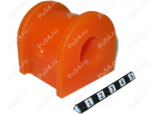 Stabilizer bushing, rear suspension, ID =19.5 mm, Product Code 19-01-351, Polyurethane, PU54i/K72/темно-оранжевый, Image №1