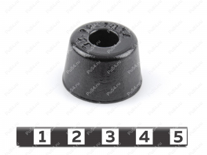 Feet bumper (polyurethane) D25*d21*h16, Product Code 33-99-9034, Polyurethane, PU54/M80/черный, Image №1