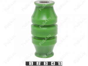 Rear shock absorber higher silent block, Product Code 26-06-020, Polyurethane, PU54/M80/green, Image №1
