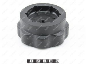 Clamping Star Knob (8-lobed, M10 nut, stainless steel), Product Code 36-00-0052, Polyurethane, PU54/M80/black, Image №7