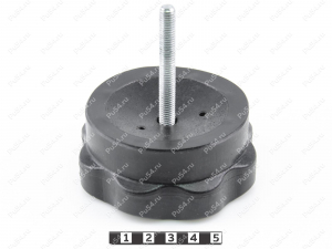 Clamping Star Knob (8-lobed, M8 screw), Product Code 36-00-006, Polyurethane, PU54/M80/black, Image №2