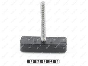 Clamping Wing Handle (T-shaped, M8 screw, stainless steel), Product Code 36-00-0032, Polyurethane, PU54/M80/black, Image №7