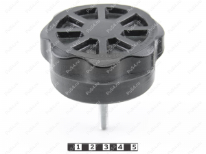 Clamping Star Knob (8-lobed, M8 screw), Product Code 36-00-006, Polyurethane, PU54/M80/black, Image №1