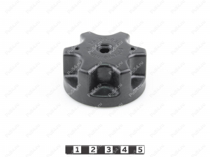 Clamping Star Knob (6-lobed, M8 nut), Product Code 36-00-030, Polyurethane, PU54/M80/black, Image №2