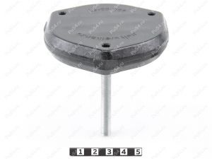 Clamping Triangular Handle (3-lobed, M8 screw), Product Code 36-00-009, Polyurethane, PU54/M80/black, Image №2