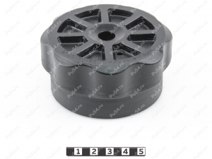 Clamping Star Knob (8-lobed, M10 nut, stainless steel), Product Code 36-00-0052, Polyurethane, PU54/M80/black, Image №1