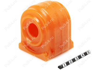 Stabilizer bushing, front suspension, ID=18mm (for 20 mm stabilizer), Product Code 11-01-107, Polyurethane, PU54/M71/orange, Image №1