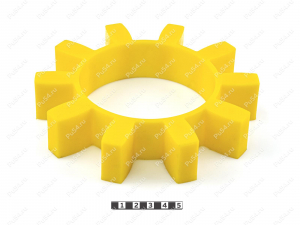 Sprocket D 178 x d 117 x H 34,5 (10 beams), Product Code 33-01-1220, Polyurethane, PU54/M95/желтый, Image №1