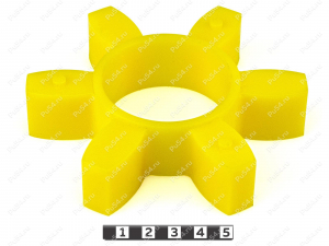 Вставка упругой муфты эластичная (звездочка) 118*54*25, Product Code 33-01-1290, Polyurethane, PU54/M95/желтый, Image №1