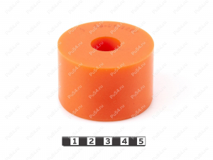Vibration mount D 60 x d 19 x h 38, Product Code 33-01-1267, Polyurethane, PU54/M72/оранжевый, Image №1