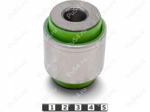 Low control arm silent block, rear suspension (hub), pressed-in, Product Code 26-06-2111, Polyurethane, PU54/M80/green, Image №1