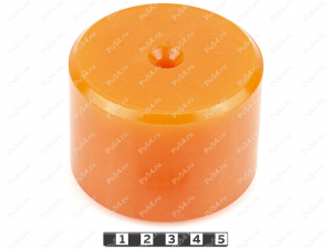 Виброопора D 81 x d 8 x H 59 мм., Product Code 33-01-1305, Polyurethane, PU54/M72/оранжевый, Image №1